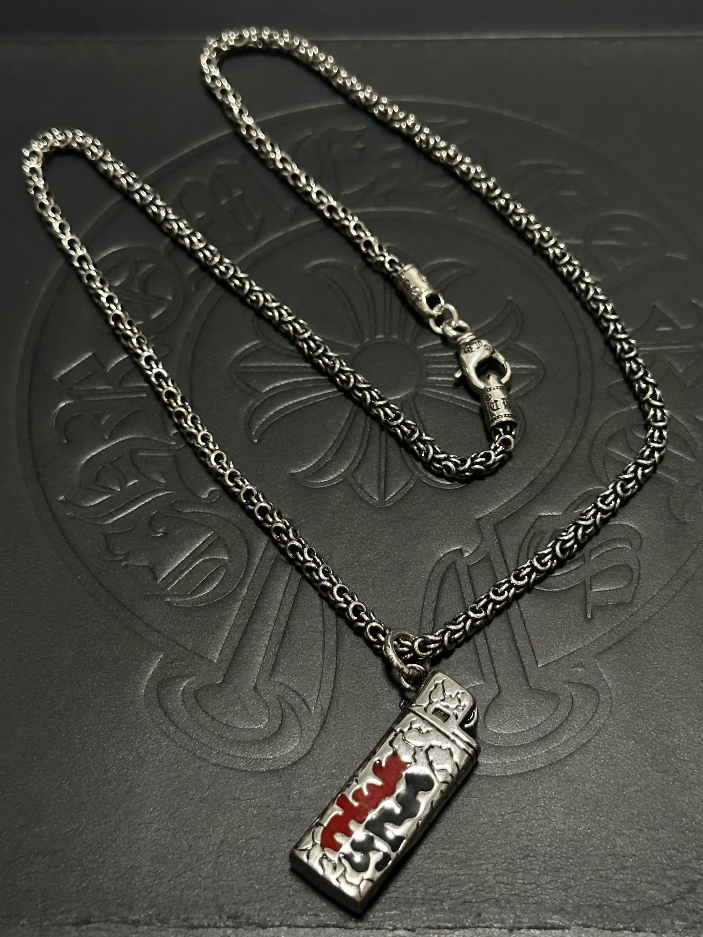 Chrome Hearts Silver Chain with Enamel Pendant
